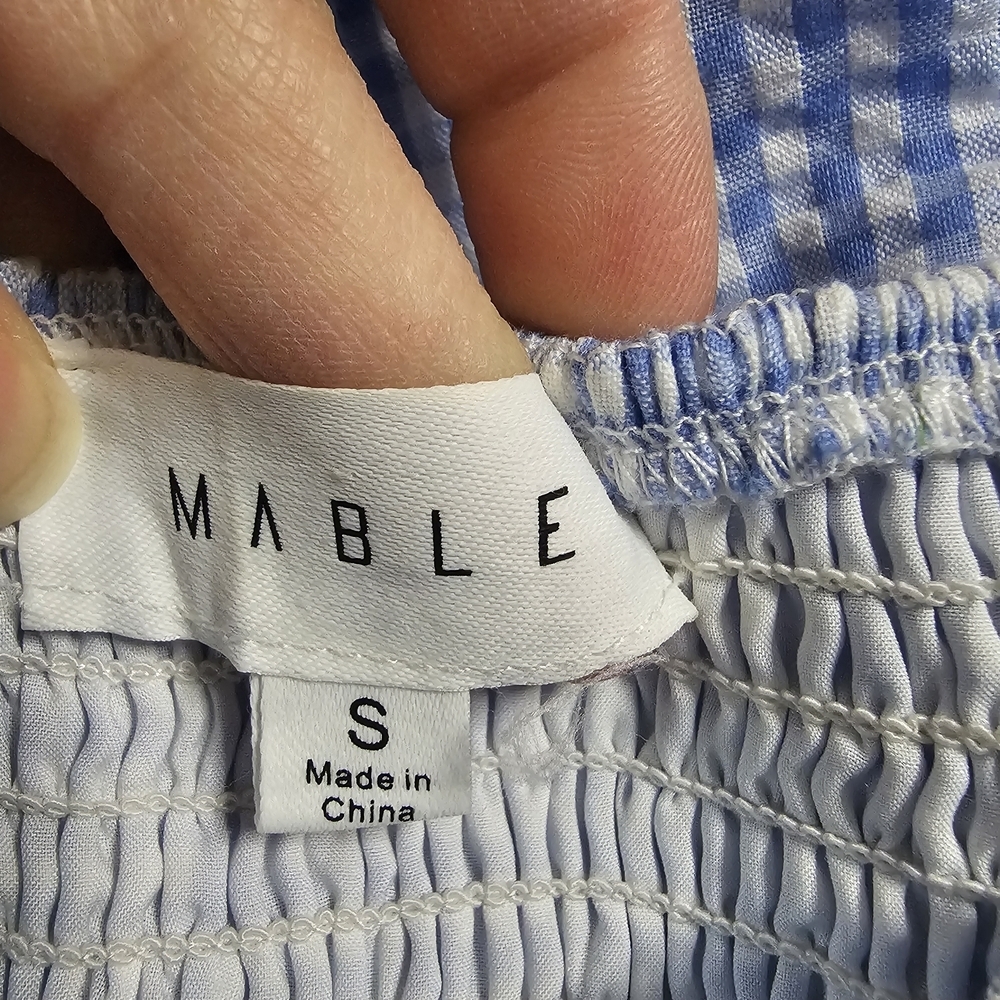 Mable Gingham Babydoll Cottagecore Ruffle Mini Flirty Dress - Picture 3 of 14